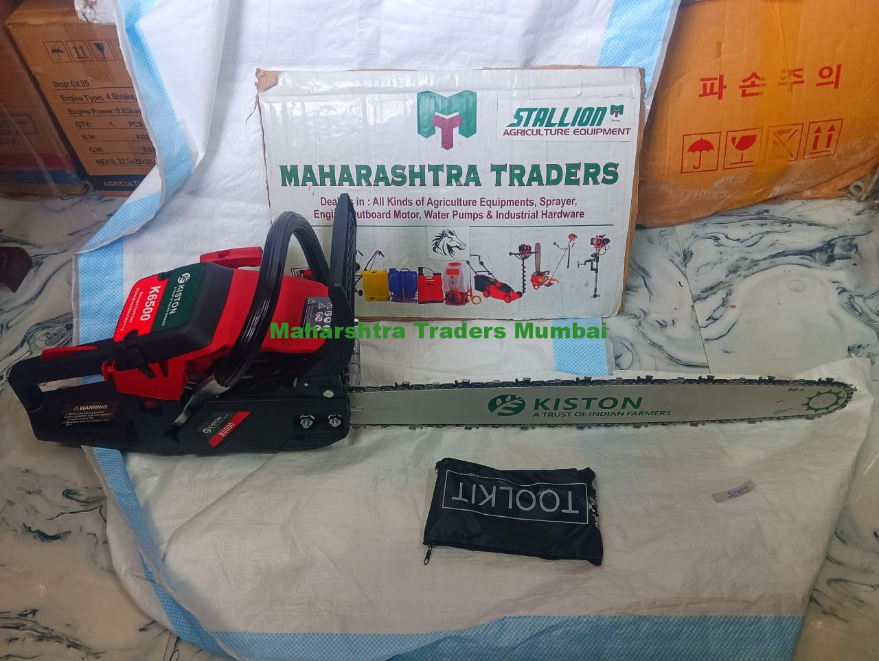 Petrol Chainsaw 58Cc 2 Gasoline Chain Saw is ideal for the most challenging jobs including cutting logs for the fire with ease! It has anti vibration system which makes the operation of this machine easy as well as efficient. It is ergonomically designed and possess a powerful motor to perform prominently. Minimal effort is required to operate as it has an inbuilt smart start feature. Gasoline Chain Saw is quite durable as well as easy to use and highly reliable. With 550 ml fuel tank capacity and 260 ml oil tank capacity these chain saws are reliable and have a quality finishing. This chain saw has an automatic & adjustable gear driven oil pump, for better chain & bar lubrication. Efficient for heavy duty tasks, this chain saw has a high power/weight ratio and works in any position. Rest assured of high performance and overload protection along with a greater control, versatility and increased depth accuracy. Easy starter convenient and labor saving start. Solid Structure, reliable for use. High power/weight ratio. Efficient for heavy duty task. Equipped with Primer Bulb. Comfortable Sound while working. Anti-slip handle. Fuel view winow for easy operation. Automatic & adjustable gear driven oil pump, for better chain & bar lubrication. Diaphragm carburetor, will work in any position. Reliable sealed ignition switch. High performance and overload protection. 360Β° side handle with depth rod offers greater control, versatility and increased depth accuracy.