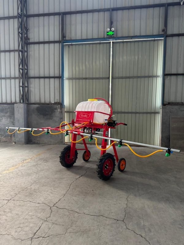 7HP PETROL ENGINE SELF PROPELLED MIST BOOM SPRAYER 100L CAPACITY 12 NOZZLE 4 wheel trolley mist blower power sprayer - Image 7