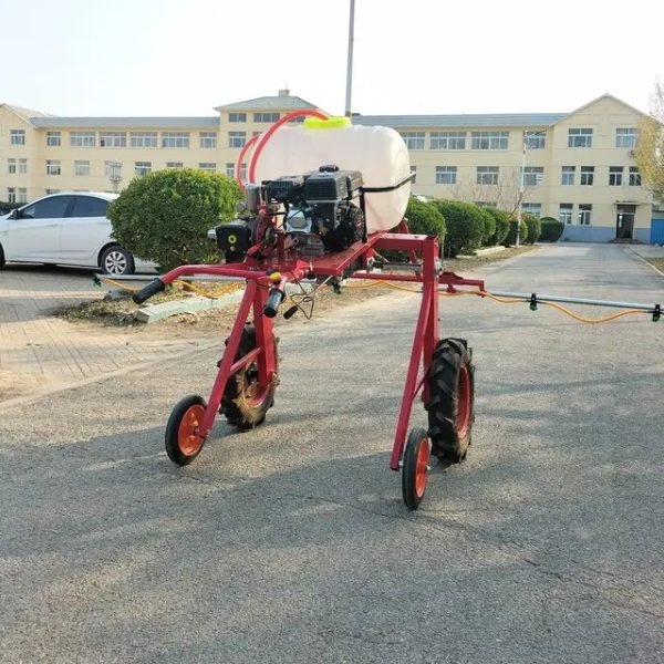 7HP PETROL ENGINE SELF PROPELLED MIST BOOM SPRAYER 100L CAPACITY 12 NOZZLE 4 wheel trolley mist blower power sprayer - Image 3