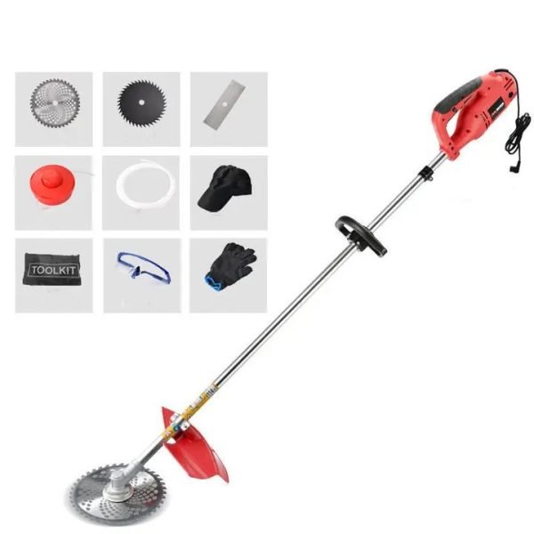 2000Watt DC motor Electric brush cutter without battery with all accessories (Battery to be carried as backpack)