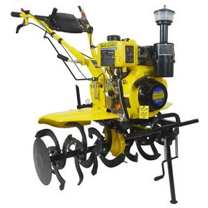 Displacement: 247 cc Speed: 3600 RPM Number of Gears: 2 Fwd, 1 Rev Cultivation Width: 100 cm Cultivation Depth: 10 cm Engine/Fuel: 4-Stroke/Diesel Fuel Tank Capacity: 2.5 L Fuel Consumption: 650 ml/hr