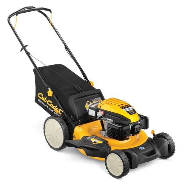 The Cub Cadet 21 INC 11A-B9M5710 is a gas-powered push lawn mower with a 21-inch cutting width. It has a 159cc Cub Cadet OHV engine and a 3-in-1 bag, mulch, and side discharge function. The mower also has 11-inch rear wheels for optimal stability and control. Here are some key features of the Cub Cadet 21 INC 11A-B9M5710: Powerful 159cc engine: The mower is equipped with a powerful 159cc Cub Cadet® OHV engine that can handle even the toughest grass and weeds. 3-in-1 bag, mulch, and side discharge: You can choose to bag your clippings, mulch them back into your lawn, or discharge them to the side. 21-inch cutting width: The mower has a 21-inch cutting width, making it ideal for medium-sized lawns. 11-inch rear wheels: The 11-inch rear wheels provide optimal stability and control, even on uneven terrain.