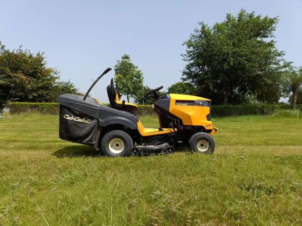 The Cub Cadet 1023 XT2 is the ultimate catching machine designed for Kiwis with big lifestyle sections. With a 42” deck and powered by a 23hp Kawasaki V-twin OHV engine, the Cub Cadet 1023 has power, comfort, precision, and control for the ultimate mowing experience. Drive it. We Dare you. 21.5HP Kawasaki V-Twin Engine Hydro Drive System 42″ / 106cm Cut Twin Blade 2 Year Warranty The ultimate grass-catching machine designed for New Zealanders with lifestyle blocks is the Cub Cadet 1023 XT2. This powerful mower features a 42″ Robotically Welded Steel Deck and is driven by a 21.5HP Kawasaki V-twin OHV engine, ensuring exceptional power, comfort, precision, and control for an unparalleled mowing and catching experience. With a 2-year warranty, the Cub Cadet 1023 XT2 measures 110cm in width, 118cm in height, and 250cm in length. Its engine model is a 21.5HP Kawasaki V-Twin Engine with a CC rating of 726 and an electric start system. The fuel tank has a capacity of 11.4L and is compatible with unleaded petrol. For your convenience, the mower offers a 12-position height adjustment ranging from 25mm to 100mm, allowing you to adapt to various grass lengths. Additional features include a High Back Comfort Seat, Cruise Control, SmartJet™ Deck Washing System, RevTEK™ Reverse Mowing Technology, LED Headlights, and a Front Bumper. The Cub Cadet 1023 XT2 comes with a 320-liter catcher equipped with an easy manual lever for efficient grass collection. While there are no wash ports, the Pressed Steel Deck with a width of 106cm (42″) ensures reliable performance. The drive system is Foot-Operated Hydrostatic, and the mower utilizes a Non-Timed Twin Blade System with an Electronic PTO Clutch. It can achieve a speed of 8.4km/h and has a turning radius of 40cm (16″), providing excellent maneuverability.