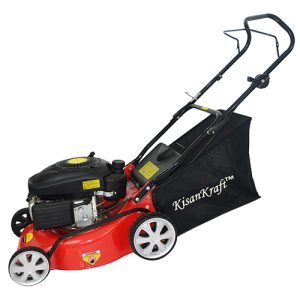 Specifications of Lawn Mower: Displacement: 135 cc Engine Type: 4-Stroke Fuel: Petrol Speed: 2800 RPM Type of Operation: Manual Push Fuel Tank Capacity: 1 L Weight: 28 kg Grass Catcher: 50 L