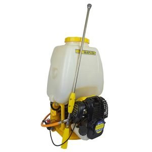 Brass Pump Chemical Tank Capacity: 20 L Weight: 10 kg Engine: 4-Stroke Displacement: 31 cc ; Speed: 6500 RPM Fuel Tank Capacity: 900 ml Fuel Consumption: 650 ml/hr Liquid Output: 8 L/min