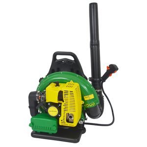 Specifications of Leaf Blower: Displacement: 63 cc Speed: 6800 RPM Weight of the machine: 11 kg Engine: 2-Stroke Fuel Used: Petrol Fuel Tank Capacity: 1200 ml Average Air Volume: 300 L/sec