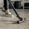 The WD 2 Plus V-15/4/18 impresses with its compact design and is super-powerful and energy-efficient – and with power consumption of only 1000 W. The machine achieves top cleaning results for dry, wet, fine and coarse dirt. The wet and dry vacuum cleaner has a robust 15 litre plastic container, 4 metre cable, as well as 1.8 metre long suction hose with straight handle, Clips floor nozzle, foam filter and fleece filter bag. The vacuum cleaner also has a practical blower function, which can be used in places where vacuuming is difficult. The storage area on the machine head is used for the safe storage of tool and small parts such as screws and nails. Tubes and floor nozzles can also be quickly and conveniently parked in the park position on the bumper. On top of this, the machine impresses with a compact design, simple accessory storage, the "Pull & Push" locking system and an ergonomically shaped carrying handle for comfortable transport.