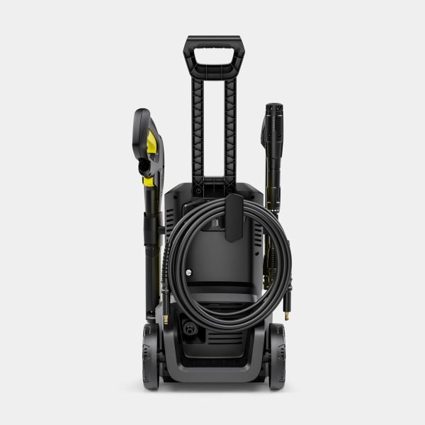 The K 5 pressure washer is the ideal tool for regular cleaning tasks tackling moderate dirt, such as on vehicles and medium-sized surfaces around the garden. Its equipment includes a trigger gun, an 8-metre-long high-pressure hose, a Vario Power Spray lance (VPS), a Dirt Blaster with rotating point jet for removing the most stubborn dirt and a reliable water filter to protect the pump against the ingress of small dirt particles. The pressure can be easily adjusted on the Vario Power Spray lance (VPS) simply by turning – for particularly targeted cleaning that is gentle on surfaces. The Dirt Blaster with rotating point jet ensures excellent cleaning results, even on stubborn dirt. All accessories can be stored on the device itself with ease.