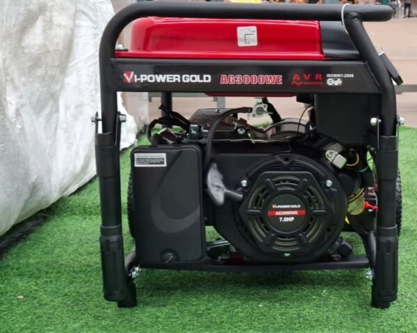 Vi Power Gold Gasoline Generator, AG3000WE Generator, V-Series Generator, 3KW Generator, Gasoline Generator, Portable Generator, Inverter Generator, Silent Generator, Compact Generator, Fuel-Efficient Generator, Reliable Generator, Durable Generator, Easy to Use Generator, Eco-Friendly Generator