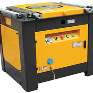 The Gold Series GW 42D Orange Gute (B-42) is a premium-grade bar bending machine designed for high precision, efficiency, and reliability in rebar processing for construction projects. Built to handle demanding workloads, this model is ideal for contractors and builders requiring consistent performance and durability. Key Features: High Capacity Bending: Capable of bending steel bars up to 42mm in diameter, accommodating a wide range of rebar sizes and types, including TMT, round, and deformed bars. Robust Construction: Manufactured with a heavy-duty steel frame and high-quality components to ensure durability and long-lasting performance in challenging environments. Precision and Versatility: Offers adjustable angle bending up to 180 degrees with high accuracy, making it suitable for various construction needs, such as beams, columns, and foundations. Powerful Motor: Equipped with a reliable and efficient motor that delivers consistent performance for heavy-duty operations, ensuring smooth and precise bending. User-Friendly Design: Features an intuitive control panel for easy operation, reducing the need for extensive training and ensuring efficient workflow. Compact and Mobile: Despite its heavy-duty capabilities, the machine's compact design and portability make it easy to transport and set up on construction sites. Enhanced Safety Features: Includes safety guards, emergency stop functionality, and overload protection to ensure operator safety during use. Low Maintenance: Designed for minimal maintenance, reducing downtime and operational costs, while ensuring consistent performance over time. Energy Efficient: Engineered to optimize power usage, delivering high performance without excessive energy consumption. The Gold Series GW 42D Orange Gute (B-42) is the perfect solution for construction professionals looking for a dependable and high-performance bar bending machine. Its combination of precision, durability, and ease of use makes it an essential tool for achieving efficiency and accuracy in large-scale construction and infrastructure projects.