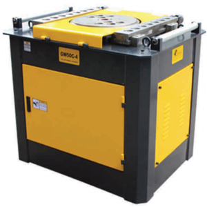 The Gold Series GW 50C Orange Gute (B-50) is a heavy-duty bar bending machine designed for high-capacity and precision rebar processing in large-scale construction and infrastructure projects. With its robust build, advanced features, and reliable performance, this model ensures efficient and accurate bending operations. Key Features: Exceptional Bending Capacity: Capable of bending steel bars up to 50mm in diameter, making it suitable for heavy-duty applications in bridges, buildings, and industrial structures. Durable Construction: Built with a solid steel frame and premium-grade components, this machine is engineered to withstand the demands of continuous and rigorous use. Versatile and Precise: Provides adjustable angle bending up to 180 degrees, enabling precise bends for various structural requirements such as beams, columns, and foundations. High-Performance Motor: Equipped with a powerful and efficient motor for consistent and smooth operation, even when handling large-diameter bars. Ergonomic Operation: Features a user-friendly control panel and straightforward interface, allowing operators to perform accurate bends with minimal effort. Safety First: Includes multiple safety features such as emergency stop functionality, overload protection, and safety guards to ensure operator protection. Compact and Mobile Design: Designed for easy transport and setup on-site despite its heavy-duty capabilities, ensuring flexibility and convenience. Energy Efficiency: Optimized for low energy consumption without compromising on performance, making it a cost-effective choice for large projects. Low Maintenance Requirements: Engineered for durability and minimal upkeep, reducing downtime and operational costs while ensuring reliable long-term use. The Gold Series GW 50C Orange Gute (B-50) is the ultimate solution for professionals who demand power, precision, and reliability in their bar bending operations. Ideal for large-scale and heavy-duty construction projects, it delivers superior performance and durability, making it a valuable asset for any construction site.