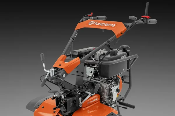 TF 545D+ A tough, powerful tiller that gives you reliability, efficiency and long-lasting Husqvarna durability. Easy-starting diesel engine with oil bath air filter ensures long service life, even when used in dry, dusty environments – while the fully sealed transmission (with direct clutch, two forward speeds and one reverse) means it’s also perfectly suited to the wet. A wide range of useful accessories connected via the AUX PTO make it a truly versatile machine.