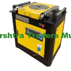 The 42mm Able-Blueline B-50-GW-50 Steel Bar Bending Machine is a high-capacity, heavy-duty tool designed for bending steel bars with precision and ease. This machine is built to handle demanding tasks on large construction sites, offering exceptional performance, durability, and efficiency. Ideal for bending rebar used in reinforced concrete structures, it is an essential piece of equipment for professionals working on high-scale projects. Key Features: Cutting and Bending Capacity: Capable of bending steel bars up to 42mm in diameter, making it suitable for heavy-duty construction projects and large-scale rebar bending applications, such as bridges, high-rise buildings, and industrial foundations. Heavy-Duty Construction: Built with a robust and durable steel frame and high-quality components, the B-50-GW-50 is designed to withstand continuous heavy use on construction sites, providing reliability and longevity. High Efficiency and Performance: Equipped with a powerful motor that ensures fast and smooth bending operations, significantly reducing the time and labor needed to complete bending tasks. Precision Bending: Offers precise bending capabilities, ensuring that steel bars are bent to the exact specifications required for construction projects. This enhances the structural integrity of the reinforced concrete being produced. User-Friendly Operation: Designed with an intuitive control system that makes it easy for operators to use, even for those with minimal experience. The user-friendly interface helps reduce errors and increases productivity on-site. Safety Features: Includes protective safety covers, emergency stop buttons, and overload protection mechanisms, ensuring safe operation and preventing accidents during use. Compact and Portable: Despite its heavy-duty capabilities, the B-50-GW-50 is designed for mobility, featuring a compact structure and transport wheels, making it easy to move around job sites as needed. Low Maintenance: Engineered for minimal maintenance, this machine is designed to operate efficiently over time with little downtime or frequent servicing, ensuring long-term reliability and reduced operational costs. Energy Efficient: Optimized for energy savings without compromising on performance, making it a cost-effective solution for large construction projects. Applications: Ideal for bending a wide range of steel bars, including TMT, deformed, and round bars. Suitable for construction and reinforcement applications in large-scale projects, including bridges, highways, commercial buildings, and industrial structures. The 42mm Able-Blueline B-50-GW-50 Steel Bar Bending Machine offers a perfect blend of power, precision, and efficiency, making it an essential tool for any contractor or construction professional involved in heavy-duty bar bending tasks. Its robust design, ease of use, and safety features ensure that it delivers reliable performance in even the most demanding environments
