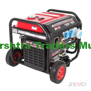 SENCI PETROL SUPER SILENT INVERTER GENERATOR SC11000iY Description The SENCI SC11000iY is a top-of-the-line petrol-powered inverter generator designed to deliver high-capacity, reliable, and ultra-quiet power for diverse applications. Built with advanced inverter technology, it ensures clean and stable electricity, making it ideal for sensitive electronic devices as well as heavy-duty operations. Key Features: Power Output: Provides an impressive 11,000W peak power and 10,500W continuous power, meeting demanding energy requirements. Inverter Technology: Ensures stable, clean energy suitable for sensitive electronics, including laptops, smartphones, and medical equipment. Ultra-Quiet Operation: Operates at remarkably low noise levels, making it perfect for residential, recreational, and professional use. Fuel Efficiency: Incorporates Eco-mode for optimized fuel consumption, ensuring long runtime and cost savings. High-Performance Engine: Equipped with a robust 4-stroke petrol engine, delivering dependable performance for extended periods. Smart Control Panel: Features a digital display providing real-time data on voltage, frequency, and operating hours. Portable Design: Heavy-duty wheels and ergonomic handles allow for easy transportation, even in rugged environments. Versatile Connectivity: Includes multiple AC outlets, USB ports, and an RV-ready plug for versatile power solutions. Safety Features: Comes with low oil shutoff, overload protection, and a circuit breaker for enhanced safety during operation. Applications: Emergency Power: Perfect for home backup during power outages, supporting essential appliances and systems. Outdoor Activities: Ideal for camping, tailgating, and outdoor events requiring reliable power. Industrial Use: Suitable for powering tools and equipment on construction sites or small workshops. Sensitive Electronics: Safe for powering delicate devices requiring stable and clean power output. The SENCI SC11000iY stands out for its powerful performance, silent operation, and energy efficiency. Whether for home, recreation, or professional use, it delivers reliable, portable energy in a compact and user-friendly design.