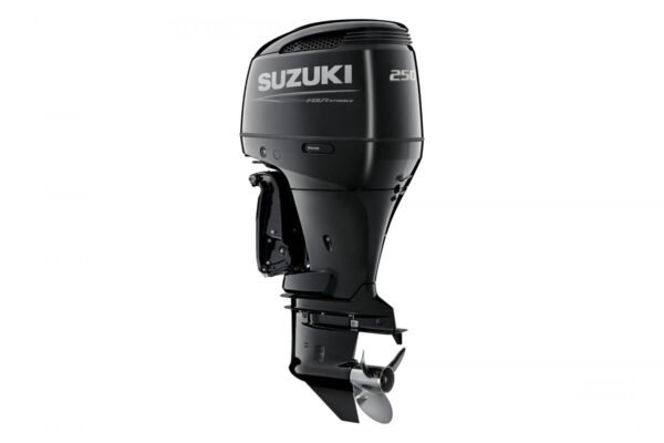 OutBoard Engine 250 HP-4 Stroke Suzuki DF250A Get the advantage of the most advanced 4-stroke outboard technology in the industry with features like; Multi-Stage Induction, Variable Valve Timing, and a powerful 32-bit Electronic Fuel Injection computer working together to optimize low- and top-end torque. The industry’s narrowest V block which offers a well-balanced design that fits today’s boats. Also, two-stage gear reduction with the lowest gear ratio in its class for marvelous acceleration and top-end speed. LOWER UNIT WITH POWERFUL GEAR RATIO The lower unit is designed with a powerful 2.29:1 gear ratio. This allows the torque generated by these engines to turn a larger prop that can move a lot of water. SLIM AND COMPACT DESIGN Our exclusive 55-degree V block and proven offset driveshaft give Suzuki’s V6 4-strokes a narrow, compact design that is the perfect fit for a wide range of today’s most popular boats. This design moves the center of gravity forward for better balance and less vibration. POWER IN AN INSTANT With our 3.6-liter displacement computer controlled electronic fuel injection and powerful 2.29:1 final drive gear ratio, the DF250, DF225, and DF200 deliver maximum torque across the powerband. You’ll always have plenty of power the moment you ask for it. And our high-output 54A alternator provides plenty of electrical power for electronics. WHEN ONLY THE BEST IS GOOD ENOUGH Our flagship V6 range provides the perfect power for both leisure and commercial craft. As part of our sole supplied agreement with the London 2012 Olympic and Paralympic Games Sailing Regatta, the DF200 was one of the models used to power support boats. AWARD WINNING TECHNOLOGY This was Suzuki’s fourth Innovation Award and proof that Suzuki leads the way in fuel-injected 4-stroke outboard motors. CONTINUOUSLY VARIABLE VALVE TIMING The DF250 incorporates Suzuki’s advanced Variable Valve Timing (VVT). VVT is used to alter intake timing with the camshaft to optimize camshaft timing for low to mid-range operation. Combined with the outboard’s aggressive cam profile VVT delivers greater low to mid-range torque for powerful acceleration. MULTI STAGE INDUCTION Suzuki’s Multi-Stage Induction system is used to increase engine performance. Each cylinder in this system is equipped with a set of short and long intake manifolds that are utilized in relation to engine speed. At lower rpm the longer pipes deliver an optimum volume of fresh air into the chamber, improving combustion and boosting low-end torque. At higher rpm, the valve on the shorter, direct intake pipe opens up letting air in the chamber directly boosting high-speed power output. DURABILITY & RELIABILITY Suzuki’s formulated Suzuki Anti-Corrosion Finish starts with a special finish that offers maximum bonding of the finish to the Suzuki Aluminum Alloy. To this an epoxy primer undercoat, black metallic finish, and clear acrylic fiber finish are added to create an effective treatment against corrosion. This finish can be found on all Suzuki line-up models. COMPUTER EFFICIENT FUEL INJECTION Advanced multi-point sequential electronic fuel injection monitored by the 32-bit onboard computer keeps Electronic Fuel Injection performance fine-tuned. At the same time, fully transistorized ignition provides a hotter spark with less electronic interference. COMPACT DESIGNS Thanks to our exclusive 55° bank angle and offset driveshaft layout, you get power and performance from a sleek, compact outboard that’ll look great on any transom – especially yours. CLEANER, MORE EFFICIENT OPERATION Suzuki’s advanced four stroke technologies deliver cleaner, more efficient operation that conforms to the Recreational Craft Directive (RCD) Standards and has received a three-star rating from the California Air Resources Board (CARB). LARGEST GEAR REDUCTION RATIO Suzuki’s two-stage gear reduction results in a 2.29:1 gear ratio. We swing a large diameter prop designed to move a lot of water – and a lot of boat.