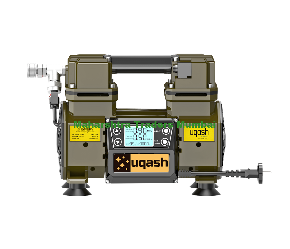 Brushless Tanked Air Compressor Share Uqblc 660 1 Heavy-Duty Performance: Designed for heavy-duty applications, capable of powering pneumatic tools and machinery with ease. Versatile Applications Suitable for a wide range of applications, from construction sites and workshops to industrial facilities and more. Smart Control Panel Features a user-friendly control panel with intuitive controls for easy operation and monitoring.
