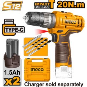 The INGCO CDLI12415: Your Versatile Drilling Companion Tackle a variety of projects with the INGCO CDLI12415 12V Lithium-ion Cordless Drill. From assembling furniture to tackling home repairs, this drill offers the power and precision you need. Powerful 12V Lithium-ion Battery: Extended runtime for less downtime. Compact and Lightweight: Comfortable to use for extended periods. * Variable Speed Control: Precise control for different materials