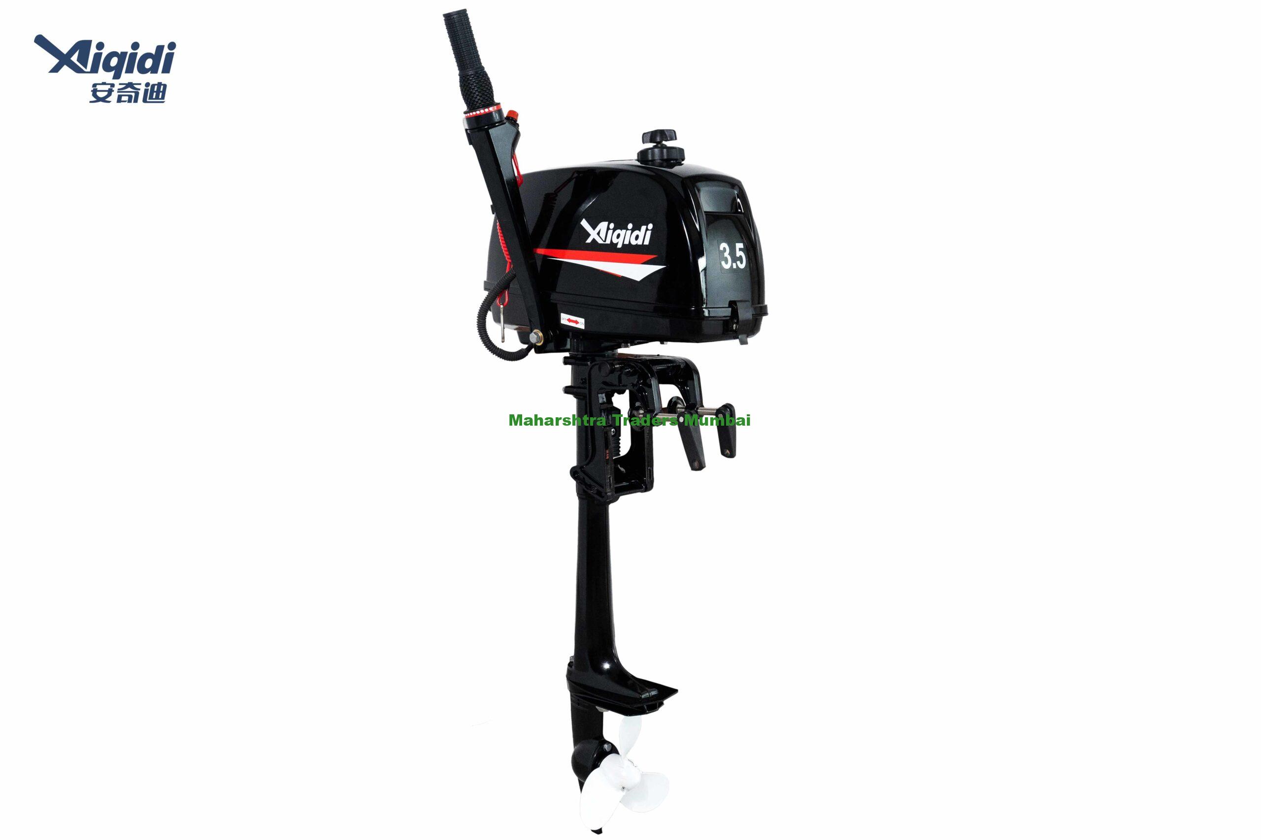 3.5Hp 2 Stroke Water Cooled Petrol Engine Professional Outboard Motor 3 Aiqidi 3.5HP Gasoline Outboard Motor This 3.5HP 2-stroke outboard motor is suitable for a variety of applications. Its displacement is 61 cm³. The two-stroke design allows it to maintain the high quality fuel mixture and improve reliability, which helps increase your satisfaction with use. Its compact size and superior performance make it a smart choice for smaller boats and marinas with limited space. The compact design also makes this engine easy to store in your boat's hull. Applicable Ship Type The 2-stroke 3.5 horsepower outboard motor is suitable for small vessels of different materials, such as inflatable boats, wooden boats, FRP boats, plastic boats, and so on, ranging from 2.0m to 4.0m. Fuel Application Two-stroke machines use mixed fuel. Gasoline and engine oil should be mixed proportionally. Gasoline:oil = running-in period 25:1, 50:1 after running-in period. Other Notes This machine has no gears and has an aluminum alloy propeller. The machine can rotate 180 degrees in reverse Optional Models Tiller control, short shaft