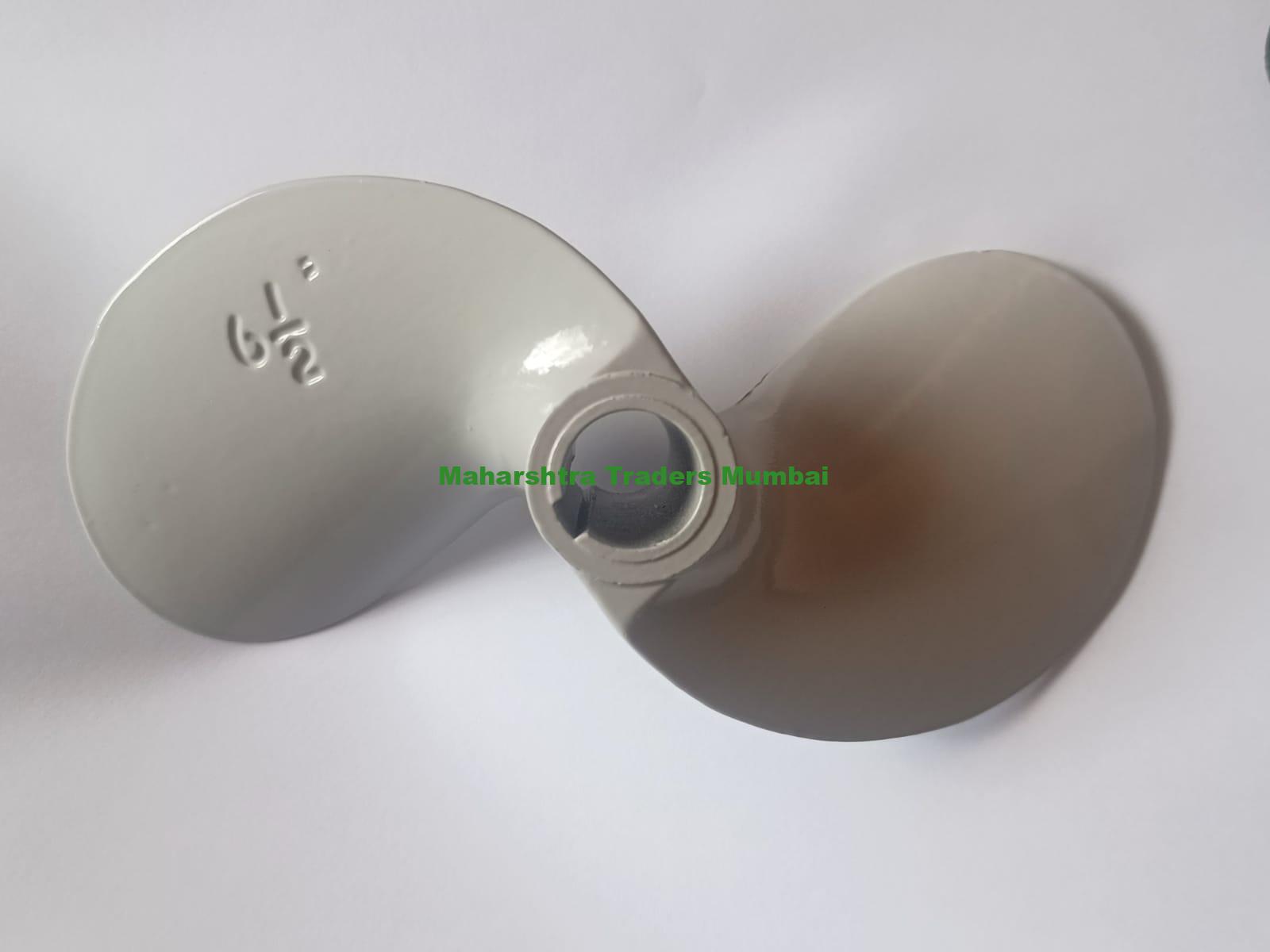 Kkk Thailand Type 2-Leaf Aluminium Epoxy Coated Propeller Fan Size 6.5 Inch 1 The KKK Thailand Type 2-Leaf Aluminium Epoxy Coated Propeller Fan (6.5 Inch) is a high-performance propeller designed for longtail outboard motors. Made from premium-quality aluminium with an epoxy-coated finish, this propeller offers durability, corrosion resistance, and efficient propulsion. Key Features: ✔ Durable Aluminium Construction – Lightweight yet sturdy for long-lasting use. ✔ Epoxy Coating – Protects against rust and corrosion, ideal for both freshwater and saltwater conditions. ✔ 2-Leaf Blade Design – Ensures smooth and efficient water displacement, improving boat speed and fuel efficiency. ✔ Size: 6.5 Inch – Compact and compatible with various longtail outboard motor setups. Perfect for boating, fishing, and water transport, this high-quality propeller ensures reliable performance in all water conditions.
