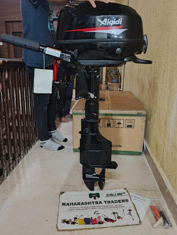 6HP Outboard Motor, 4-Stroke Boat Engine, Water Cooled Outboard Motor, Long Shaft Outboard, Fishing Boat Engine, Marine Engine India, Petrol Boat Motor, Outboard Motor for Fishing, High Power Boat Engine, Professional Outboard Motor, Maharashtra Traders Mumbai, Boat Engine for River Use, Small Boat Engine, Marine Equipment India, 4 Stroke Outboard