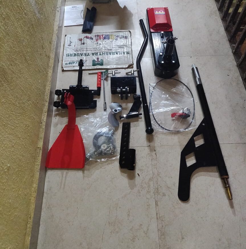 Stallion Short Tail Sc 200 Mud Motor Kit For Fishing Boats – Compatible With Honda Gx200/Gx160 Petrol Engines – Engine Not Included – Heavy-Duty Boat Motor Attachment For Rivers, Shallow Water, Mud &Amp; Weeds – Ideal For Indian Fishermen &Amp; Traditional Boat 1 short tail outboard motor, OBM for small boats, 4 stroke petrol boat engine, 196cc boat motor, fishing boat engine India, longtail short shaft motor, canal boat engine, pond boat motor, OBM for irrigation, rural water transport engine, compact outboard motor, outboard motor for fisherman, boat engine for shallow water, agriculture boat engine, lightweight OBM, mini boat engine, boat engine for narrow river, Maharashtra Traders Mumbai