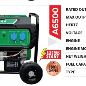 ALPHA A6500 generator, 5500W petrol generator, dual fuel generator petrol LPG, 15HP portable generator India, electric start generator for home, farm generator 5kW, best backup generator for shops, heavy duty generator for agriculture, ALPHA petrol LPG generator 5000W, copper winding portable generator, powerful generator for home and farm, inverter compatible generator, portable generator with electric start, best generator for small business, 5kVA petrol LPG generator, silent portable generator alternative, generator for refrigerator and AC, reliable power backup generator, outdoor portable generator India, affordable dual fuel generator.