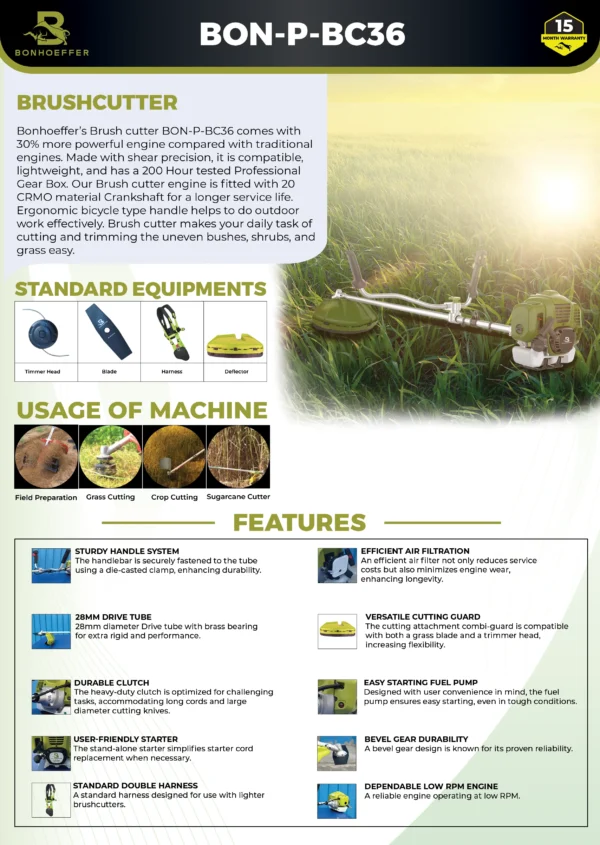 Bonhoeffer BON-P-BC36 petrol brush cutter, Bonhoeffer 36CC brush cutter price India, Bonhoeffer grass cutter machine, petrol crop harvester machine India, best brush cutter for farming, Bonhoeffer weeding machine, Bonhoeffer lawn mower alternative, 36CC agriculture brush cutter, Bonhoeffer multipurpose grass trimmer, Bonhoeffer orchard cleaning equipment