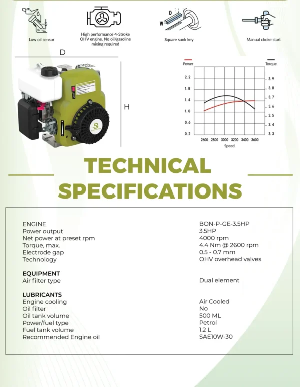 Bonhoeffer petrol engine, 3.5 HP petrol engine, air-cooled petrol engine, single-cylinder engine, 4-stroke petrol engine, petrol engine for agriculture, petrol engine for water pump, petrol engine for generator, multipurpose petrol engine, best petrol engine in India, durable petrol engine, compact petrol engine, high power petrol engine
