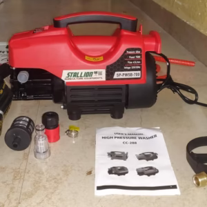 Stallion SP-PWSB-700 High Pressure Washer 2300W with accessories – hose, spray gun, and detergent bottle – available at Maharashtra Traders Mumbai
