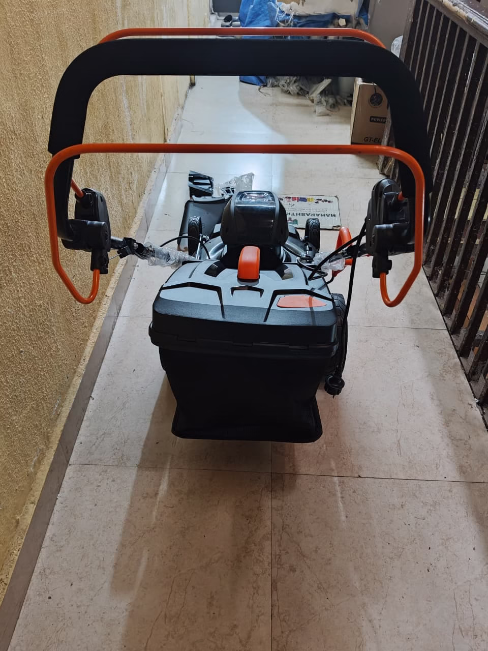 Stallion 1800 W Induction Motor Push Type 18 Inch 50L Electric Lawnmower 3 awn mower india, electric lawn mower 1200w, induction motor lawn cutter, stallion lawn mower 18 inch, best lawn mower for home garden, 50l grass bag lawn mower, garden lawn cutting machine, wired electric lawn mower india, heavy duty lawnmower, stallion 1200w mower