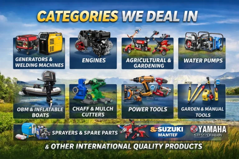 Top Agricultural Equipment From Maharashtra Traders 4 Maharashtra Traders is a Mumbai-based supplier of agricultural and industrial equipment, established in 2006. We deal in engines, water pumps, sprayers, outboard motors, power tools, and related machinery, serving customers across India.
