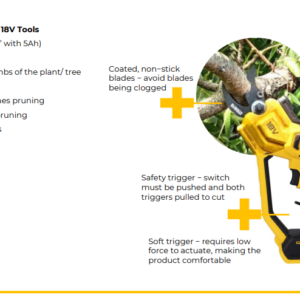 DEWALT Cordless 18V Power Pruner, DEWALT DCMPP568N-XJ, Brushless Power Pruner, Cordless Electric Pruner, Battery Powered Pruning Shears, DEWALT Power Pruner India, Battery Pruning Machine, Cordless Ped Chhantne Ki Machine, Electric Branch Cutter India, DEWALT Garden Pruner